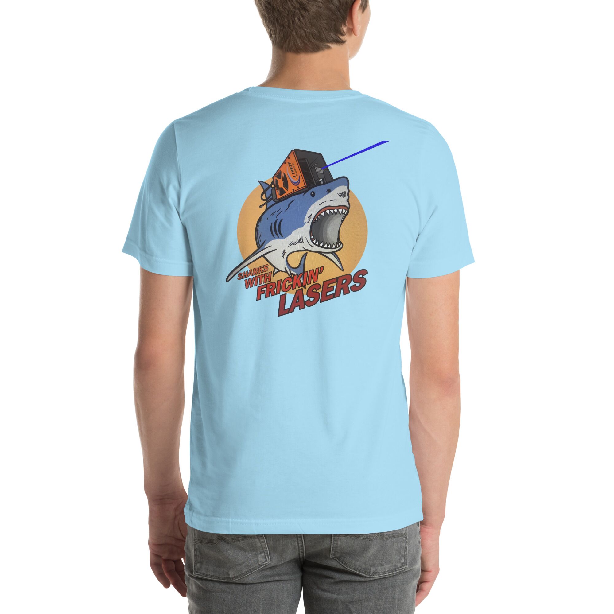 Sharks with Frickin’ Lasers Tee - Front and Back - Image 9