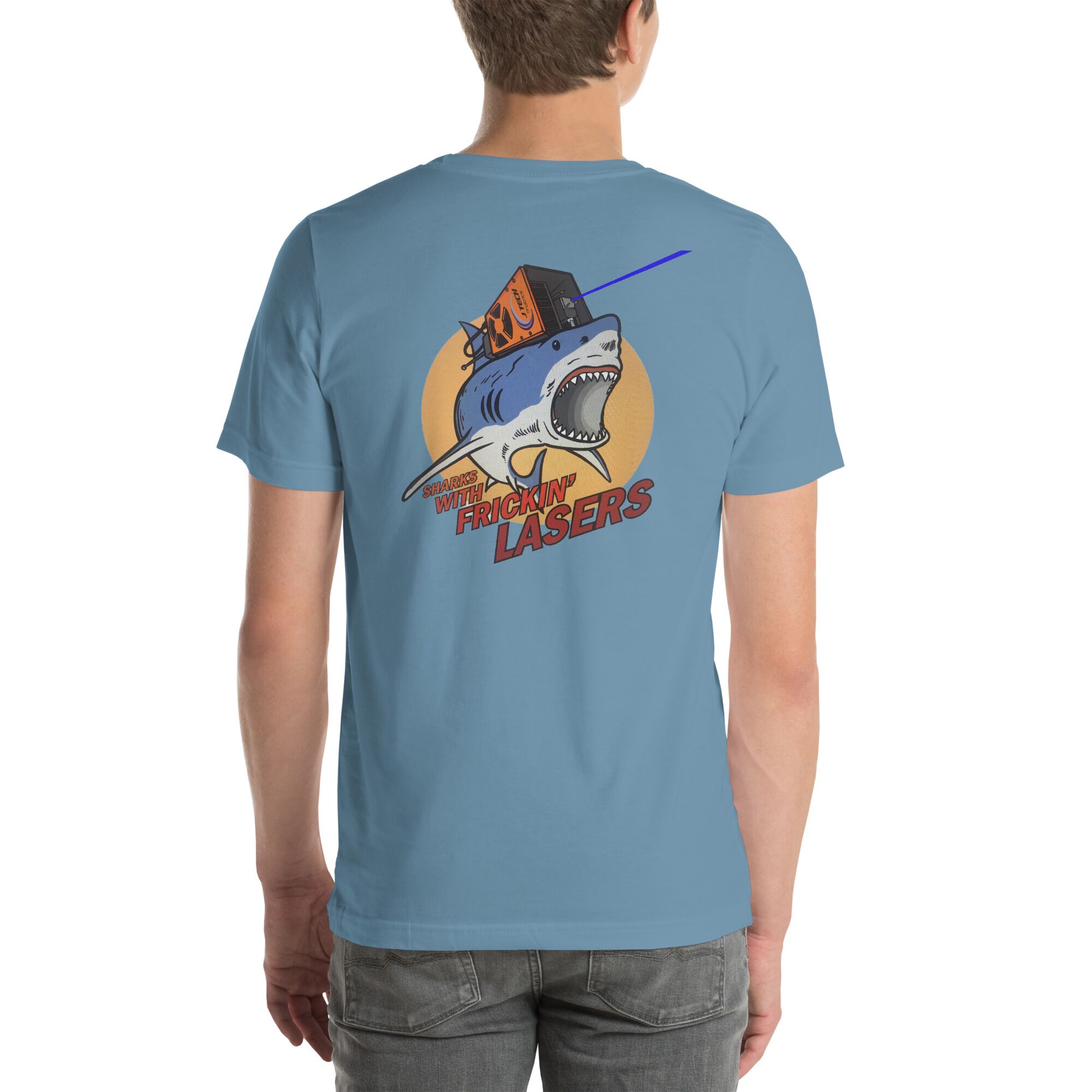 Sharks with Frickin’ Lasers Tee - Front and Back - Image 12